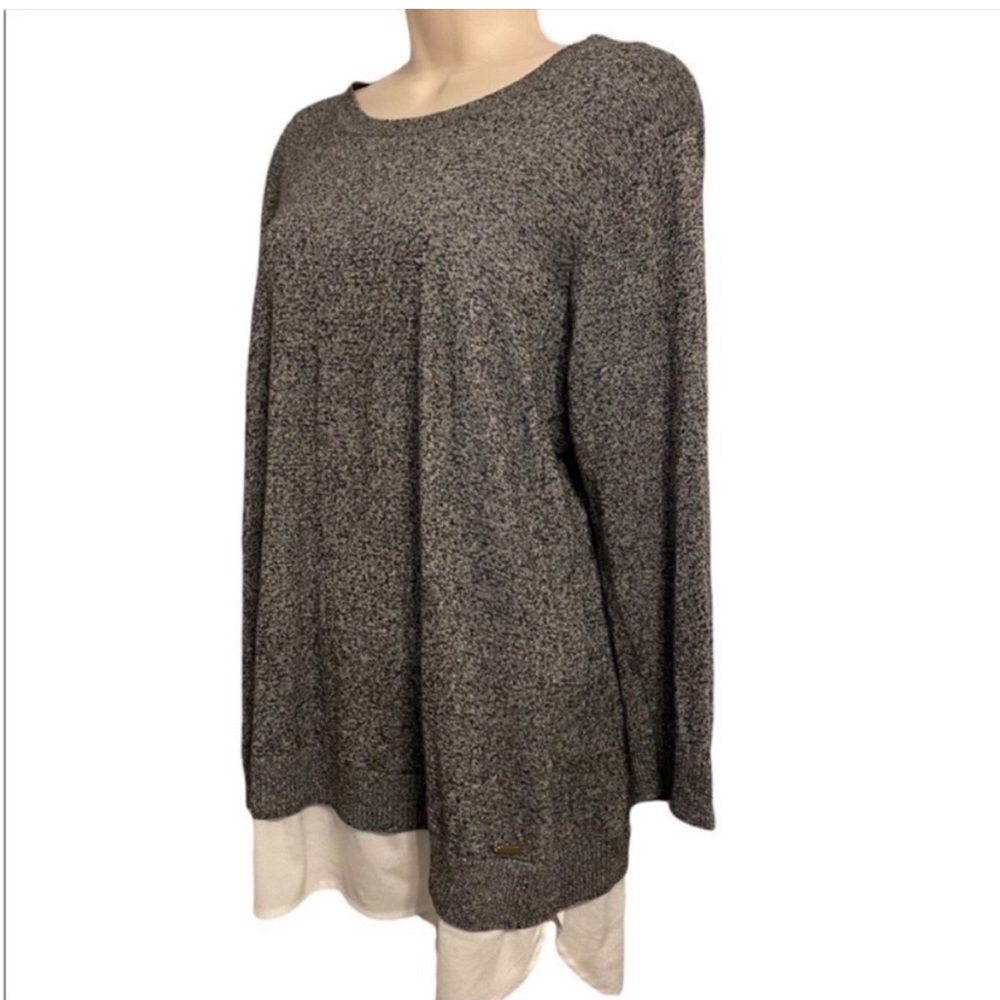 CALVIN KLEIN MIXED MEDIA SWEATER EUC